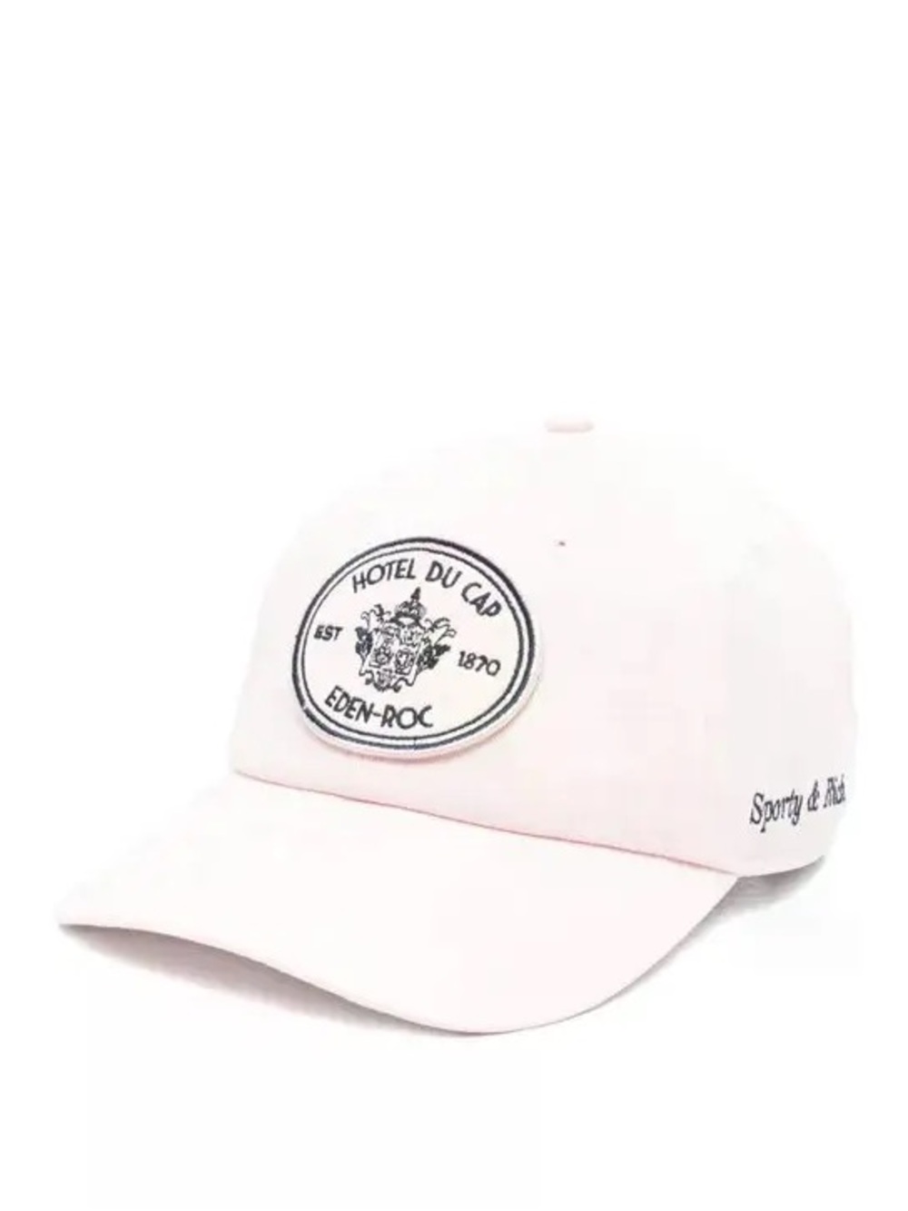 Sporty & Rich Pale Pink Baseball Cap with Crest Patch